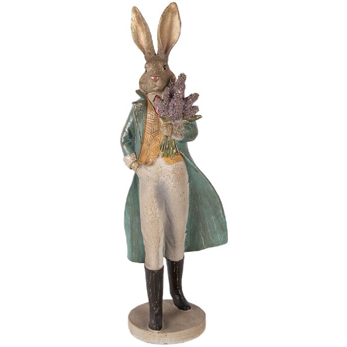 Золотой декоративный кролик Clayre & Eef 17x15x53 см