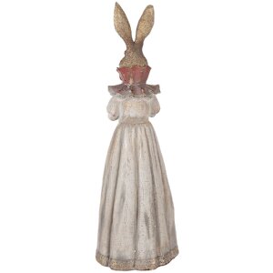 Фигурка Clayre & Eef Заяц 18x16x53 см, натуральный серый-коричневый