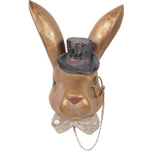 Фигурка Clayre & Eef Зайчик 17x11x25 см, золото-черный