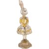 Фигурка кролика Clayre & Eef, бежево-золотая, Ø 13x36 см