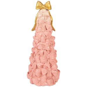 Декоративная фигурка Clayre & Eef для торта розово-золотая Ø12 см x 29 см