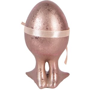 Декоративное яйцо Clayre & Eef, розово-оранжевое, Ø 6x10 см