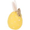 Декоративное яйцо Clayre & Eef, желто-белое, Ø 6x12 см