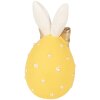 Декоративное яйцо Clayre & Eef, желто-белое, Ø 6x12 см