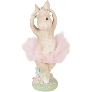 Декоративный кролик Clayre & Eef, бежево-розовый, 10x9x27 см