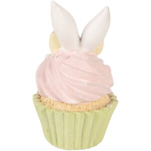 Декоративная чашечка Cupcake розовая и зеленая, Ø 7x13 см