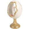 Декоративное яйцо Clayre & Eef с кроликом, бело-золотое, 12x11x22 см