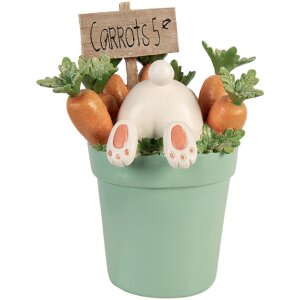 Фигурка кролика Clayre & Eef бело-синяя 21x20x28 см