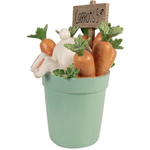 Фигурка кролика Clayre & Eef бело-синяя 21x20x28 см