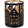 Держатель для свечи Clayre & Eef с домиками, железо, Ø11x13 см