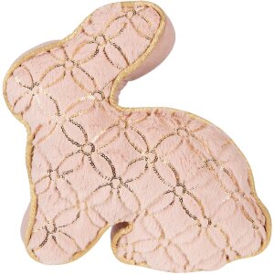 Турникет-подушка Clayre & Eef в форме кролика, розово-золотая, 29x10x27 см