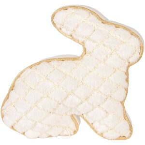 Упор для двери Clayre & Eef в виде кролика, белый с золотом, 29x10x27 см