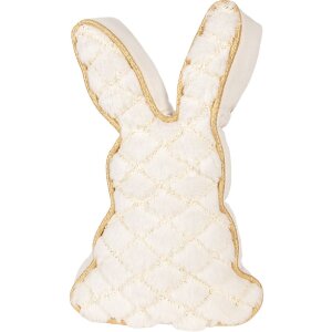 Кушон-турстоппер Clayre & Eef в виде кролика белого цвета с золотыми акцентами 20x7x31 см