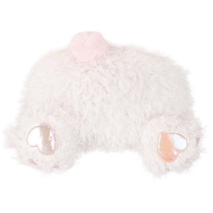 Декоративная подушка Clayre & Eef в форме кролика, белая с розовым, 38x14x27 см