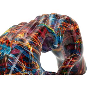 Скульптура Mauro Ferretti LOVER PSYCO — сердце из рук, полирезин, мультиколор