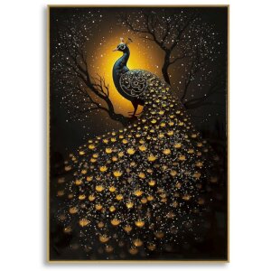 Мауро Ферретти. Картина на стену «Павлин» — холст с рамой 70x100 см