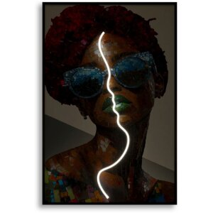 Mauro Ferretti Картина «Afro» с LED-подсветкой, холст 60x90 см, 3D-эффект