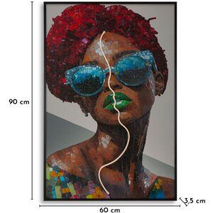 Mauro Ferretti Картина «Afro» с LED-подсветкой, холст 60x90 см, 3D-эффект