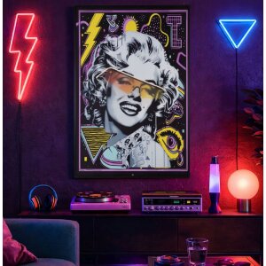 Светодиодная холстовая картина Mauro Ferretti "Marilin" 60x90 см с 3D-аппликацией из акрила