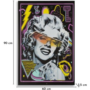 Светодиодная холстовая картина Mauro Ferretti "Marilin" 60x90 см с 3D-аппликацией из акрила