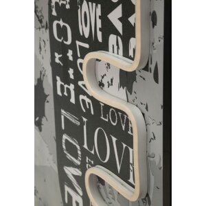 Светодиодная холстовая картина Mauro Ferretti "Love" 60x90 см с 3D-акриловой аппликацией