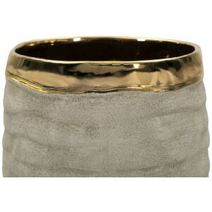 Ваза Mauro Ferretti "Lima Open" Ø14x31,5 см Серая