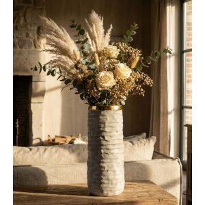 Ваза Mauro Ferretti "Lima Open" Ø14x31,5 см Серая