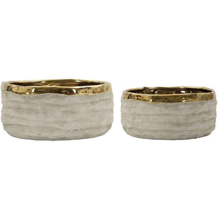 Набор кашпо Mauro Ferretti "Lima" 2 шт. Ø22,5x10,5 см / Ø18x8,5 см