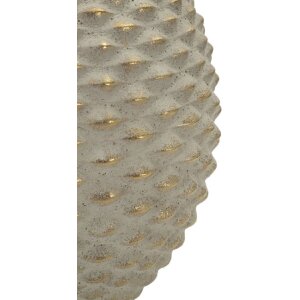 Ваза Mauro Ferretti «Pepipas Ball» Ø23,5x28,5 см, керамика, серый/золотой