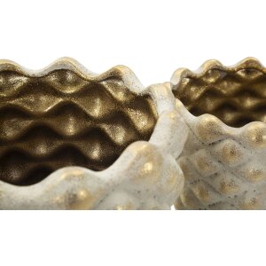 Набор горшков Mauro Ferretti «Pepitas» 2 шт. серый/золотой