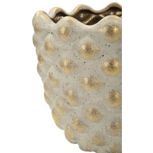 Набор горшков Mauro Ferretti «Pepitas» 2 шт. серый/золотой