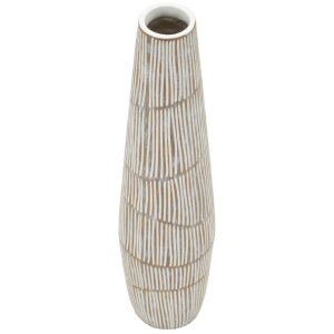 Ваза Mauro Ferretti "Hanoi" белая матовая, Ø17x68,5 см