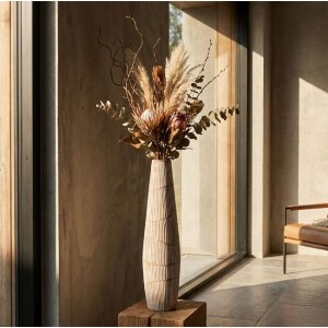 Ваза Mauro Ferretti "Hanoi" белая матовая, Ø17x68,5 см