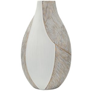 Ваза Mauro Ferretti «Хо Чин Минь» белая с матовой глазурью