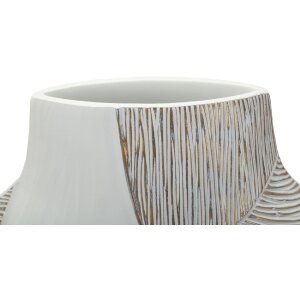 Ваза Mauro Ferretti "Хо Чин Минг" белая глянцевая, 35x13,5x37,5 см