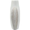 Ваза Mauro Ferretti "Хо Чин Минг" белая глянцевая, 35x13,5x37,5 см