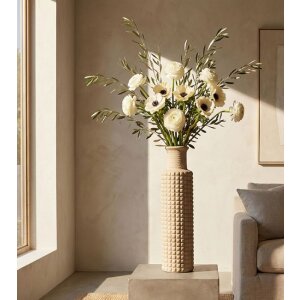 Ваза Mauro Ferretti "Песок" Ø24,5x97 см, бежевая, для улицы