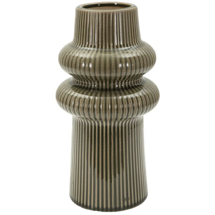 Ваза Mauro Ferretti HARMONY, керамика, зеленая, Ø13x25 см