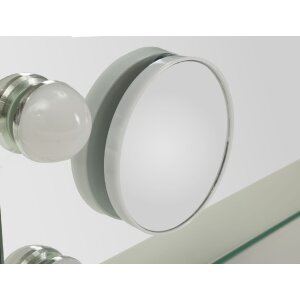 Зеркальный столик Mauro Ferretti HOLLYWOOD LED 55x14x43 см, белый