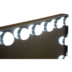 Зеркальный столик Mauro Ferretti HOLLYWOOD LED 55x14x43 см, белый