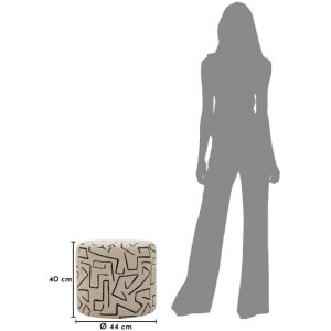 Пуф Mauro Ferretti NAIROBI, многоцветный, Ø44x40 см