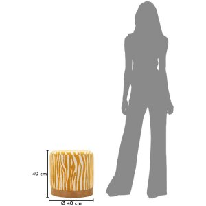 Пуф Mauro Ferretti SAVANA Сенапе Ø40x40 см