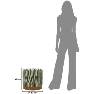 Пуф Mauro Ferretti SAVANA Зеленый Ø40x40 см