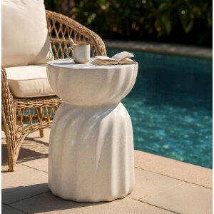 Сторожевой стол Mauro Ferretti TWISTY Ø36x47,5 см Кремовый