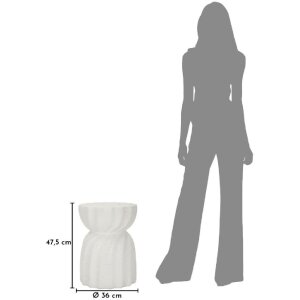 Сторожевой стол Mauro Ferretti TWISTY Ø36x47,5 см Кремовый