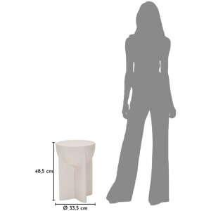 Столик боковой History, Ø33,5x48,5 см, кремовый, МГО