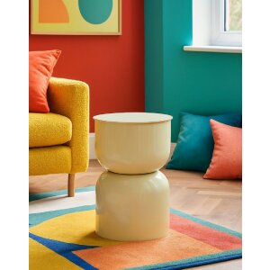 Прикроватный стол Mauro Ferretti OYI Ø31x46 см Кремовый