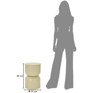 Прикроватный стол Mauro Ferretti OYI Ø31x46 см Кремовый