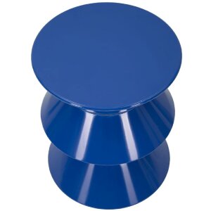 Стильный боковой стол ZAG синий, Ø37,5x45 см, металл