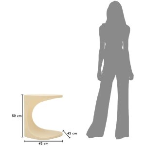 Боковой стол Mauro Ferretti Ibiza белый 42x42x52 см